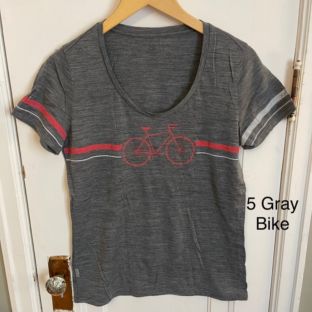 Icebreaker Merino T-shirt — only the grey bike print is left!